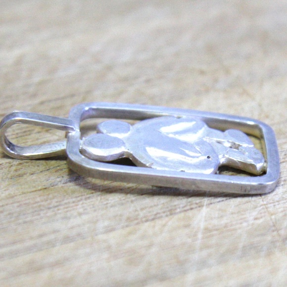 Mother Child Pendant Solid Sterling Silver , Mothers Day, New Baby Dad gift - Picture 5 of 7
